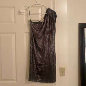 Michael Kors Off Shoulder Sequin Body Dress